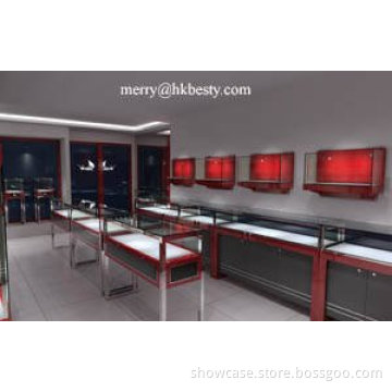 Elegant jewelry   display counter and LED  display showcase